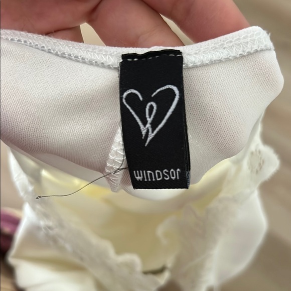 Windsor White High-Low Spaghetti Strap Dress - Picture 2 of 9